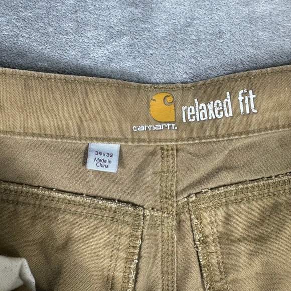 Carhartt Mens Relaxed Fit Canvas Work Pants 32x30 Brown Carpenter Utility - Picture 2 of 10